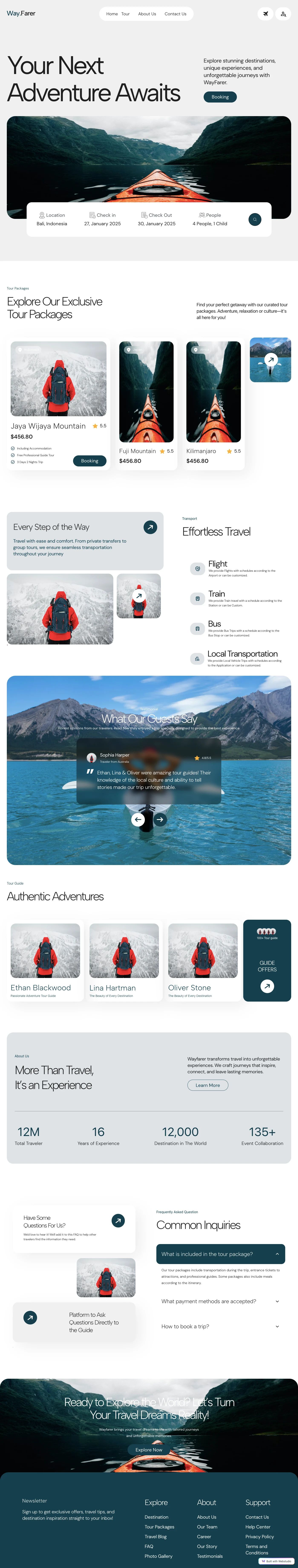 wayfarer landing page